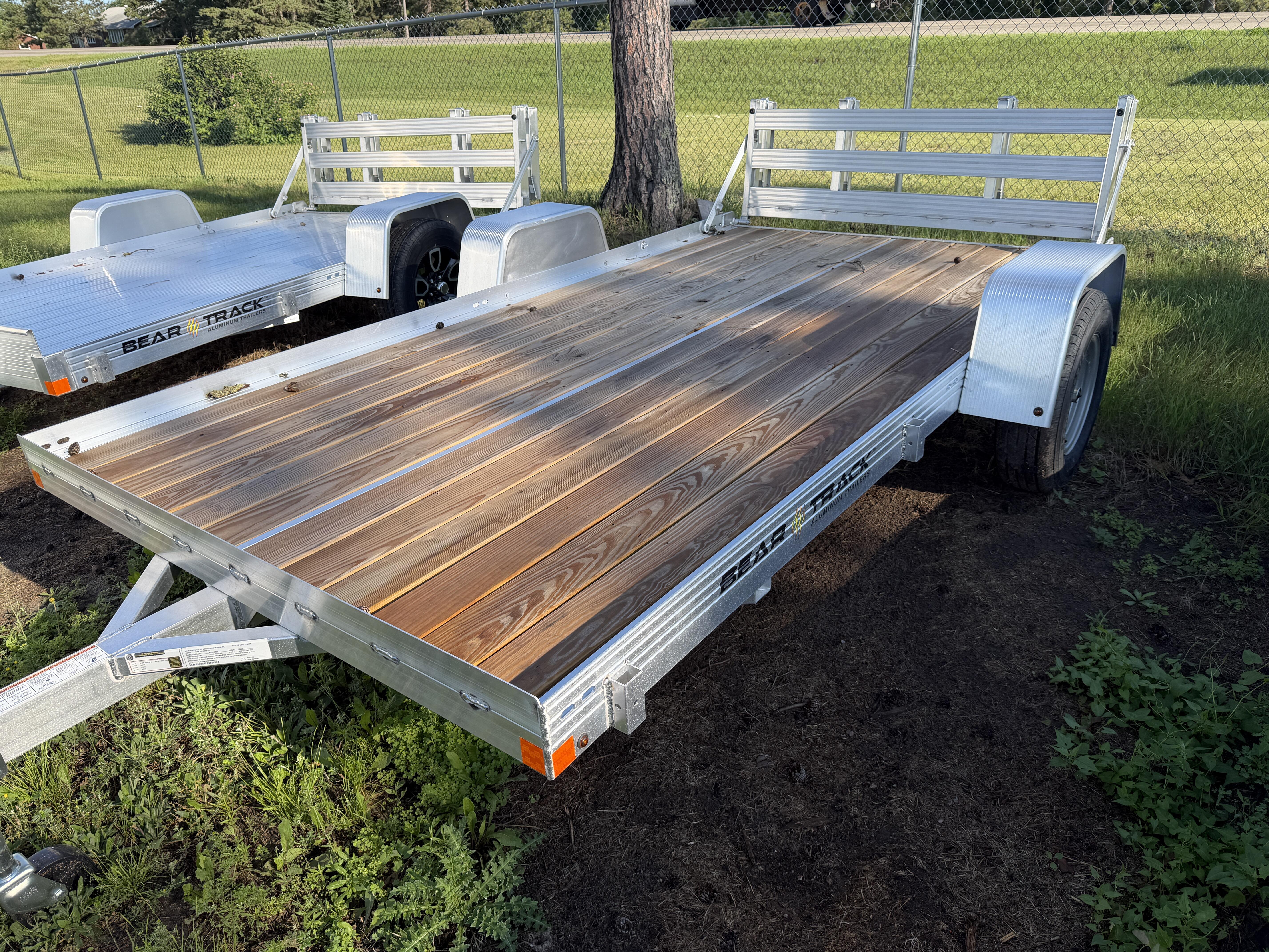 2026 Bear Track 76 x 144 single axle 3500 lb utility trailer wood deck