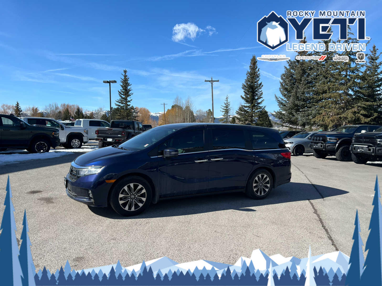 Used 2022 Honda Odyssey EX-L with VIN 5FNRL6H7XNB048973 for sale in Jackson, WY