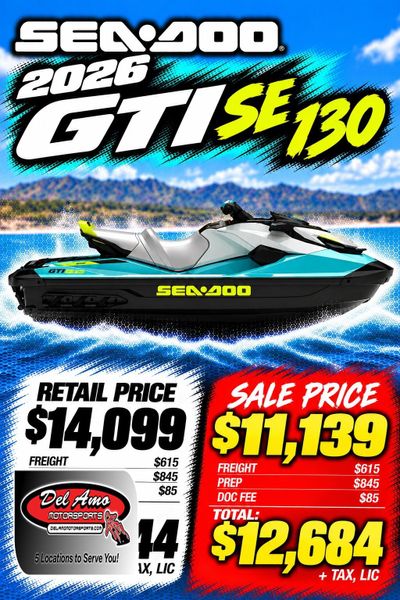 New 2026 Sea-Doo GTI SE 130 (SOUND SYSTEM) 