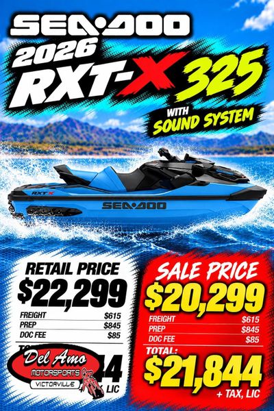 New 2026 Sea-Doo RXT-X 325 (SOUND SYSTEM) Image 1