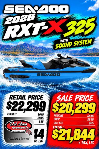 New 2026 Sea-Doo RXT-X 325 (SOUND SYSTEM) 