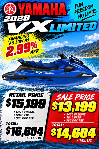 New 2026 Yamaha VX LIMITED 