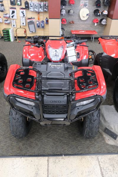NEW 2026 HONDA FOREMAN 4X4 EPS  in a HERO RED exterior color. Family PowerSports (877) 886-1997 familypowersports.com 