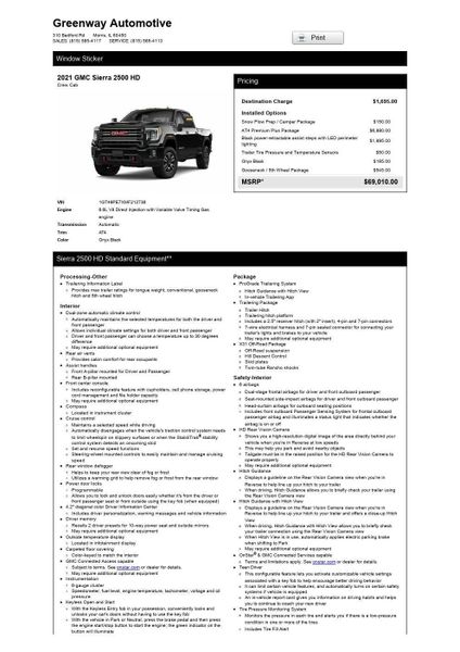 Used 2021 GMC Sierra 2500HD AT4