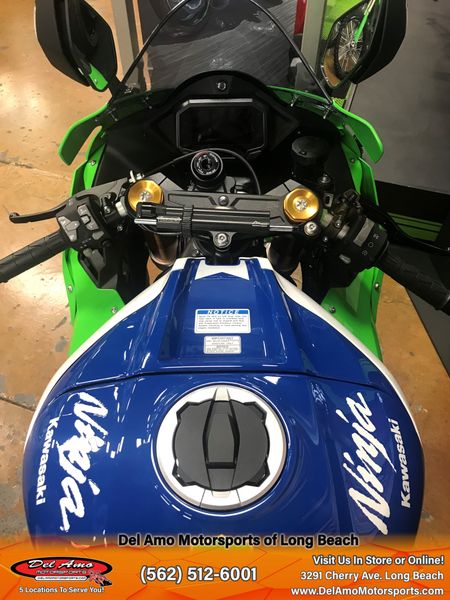 2024 Kawasaki ZX1002LRFBL-GN2  in a LIME GREEN/PEARL CRYSTAL WHITE/BLUE exterior color. Del Amo Motorsports of Long Beach (562) 362-3160 delamomotorsports.com 