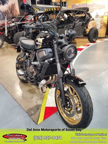 2024 Yamaha XSR700RCB  in a RAVEN exterior color. Del Amo Motorsports of South Bay (619) 547-1937 delamomotorsports.com 