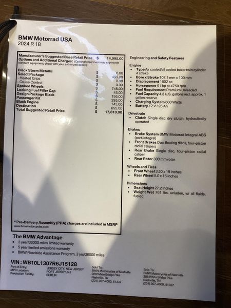 New 2024 BMW R 18 Base 