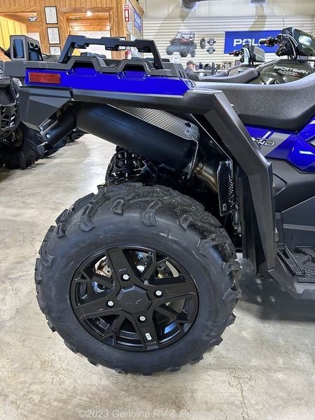 2024 Polaris Sportsman 850 Premium in a Spirit Blue exterior color. Genuine RV & Powersports (936) 569-2523 