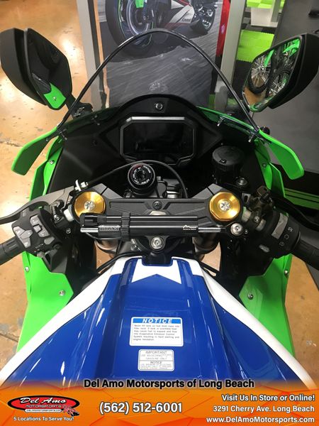 2024 Kawasaki ZX1002LRFBL-GN2  in a LIME GREEN/PEARL CRYSTAL WHITE/BLUE exterior color. Del Amo Motorsports of Long Beach (562) 362-3160 delamomotorsports.com 