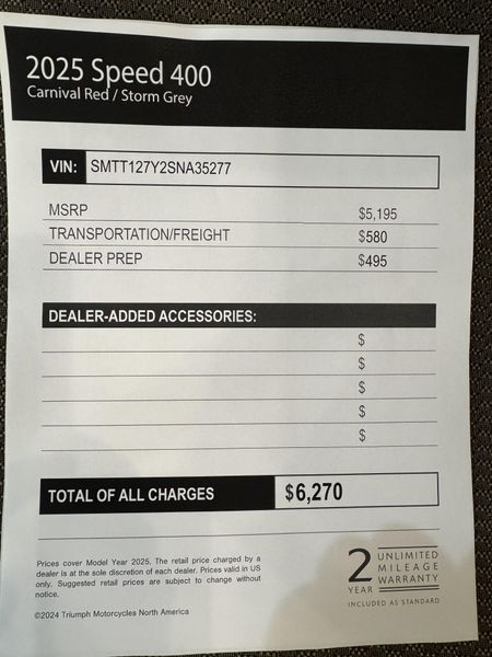 2025 Triumph SPEED 400 - SAPPHIRE BLACK - STORM GREY 