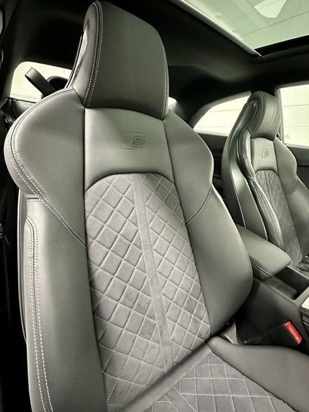 2022 Audi S5 Coupe Premium Plus AWD w/Nav in a Glacier White Metallic exterior color and Black Heated Leatherinterior. Schmelz Countryside Alfa Romeo (651) 867-3222 schmelzalfaromeo.com 