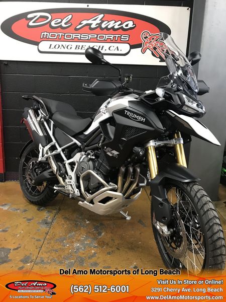 2023 Triumph TIGER 1200 RALLY PRO  in a SNOWDONIA WHITE exterior color. Del Amo Motorsports of Long Beach (562) 362-3160 delamomotorsports.com 