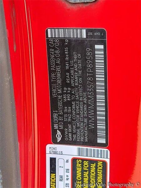 2008 Mini Cooper Base S photo 10