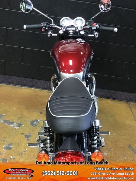 2024 Triumph BONNEVILLE T120  in a CORDOVAN RED/SILVER ICE exterior color. Del Amo Motorsports of Long Beach (562) 362-3160 delamomotorsports.com 