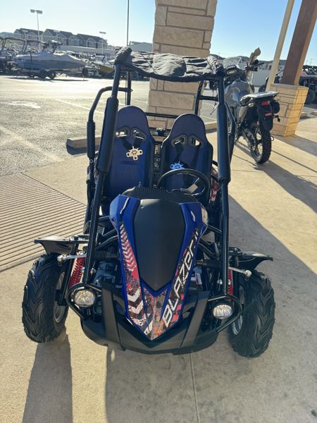 2024 TRAILMASTER BLAZER 200R BLUE  in a BLUE exterior color. Family PowerSports (877) 886-1997 familypowersports.com 