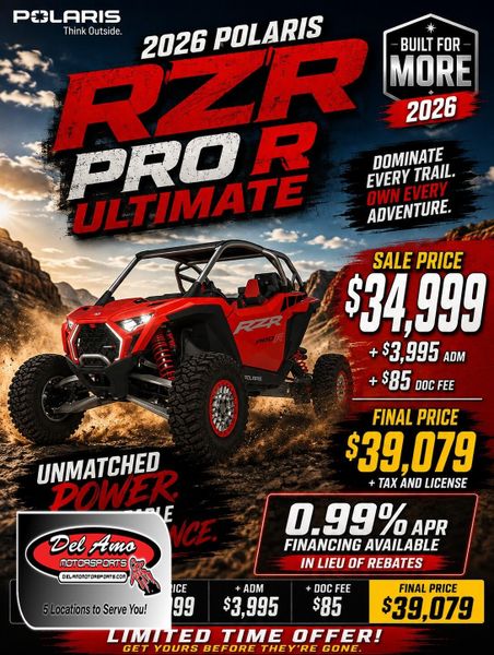 New 2026 Polaris RZR PRO R ULTIMATE 