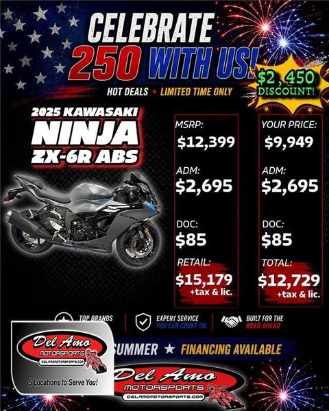 New 2025 Kawasaki NINJA ZX-6R ABS 