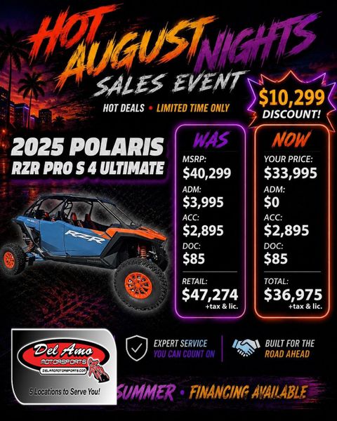 New 2025 Polaris RZR PRO S 4 ULTIMATE Image 1