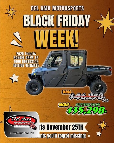 New 2025 Polaris RANGER CREW XP 1000 NORTHSTAR EDITION ULTIMATE 