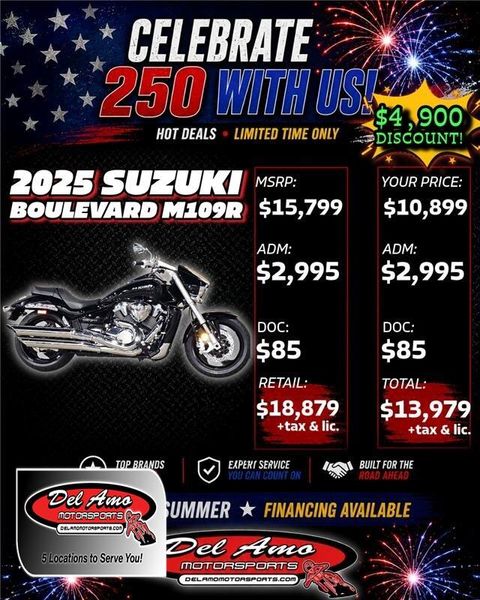 New 2025 Suzuki BOULEVARD M109R Image 1
