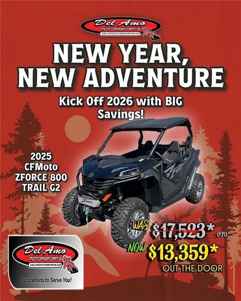 New 2025 CFMOTO ZFORCE 800 TRAIL G2 
