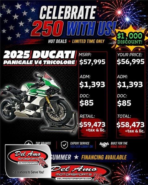 Used 2025 Ducati PANIGALE V4 TRICOLORE Image 1