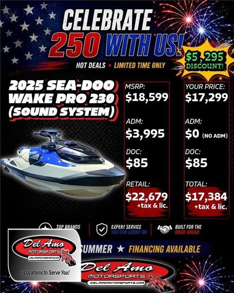 New 2025 Sea-Doo WAKE PRO 230 (SOUND SYSTEM) Image 1
