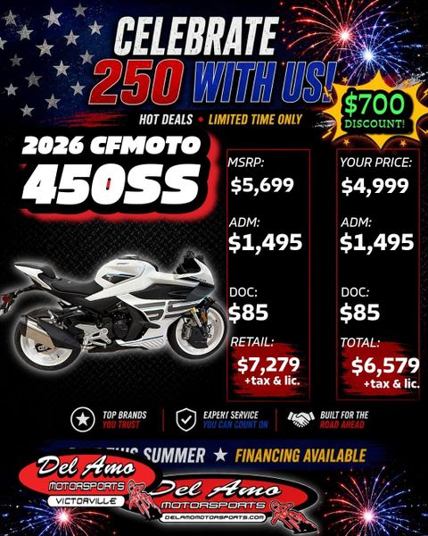 New 2026 CFMOTO 450SS Image 1