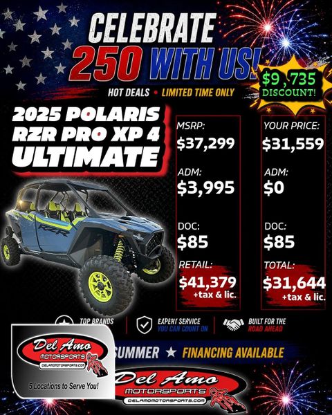 New 2025 Polaris RZR PRO XP 4 ULTIMATE 