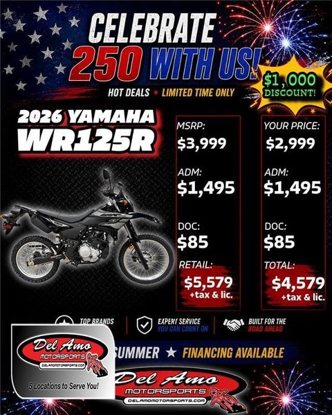 New 2026 Yamaha WR125R Image 1