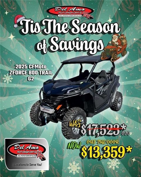 New 2025 CFMOTO ZFORCE 800 TRAIL G2 