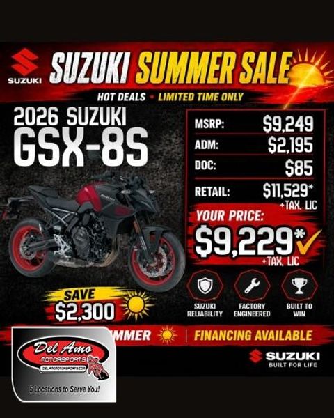 New 2026 Suzuki GSX-8S 