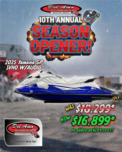 New 2025 Yamaha GP SVHO W&sol;AUDIO 