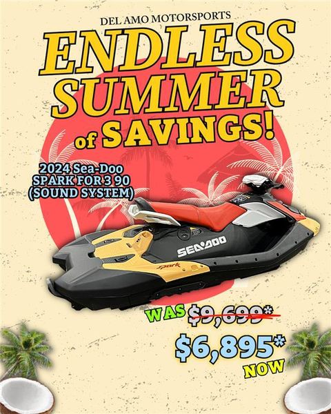 New 2024 Sea-Doo SPARK FOR 3 90 (SOUND SYSTEM) 