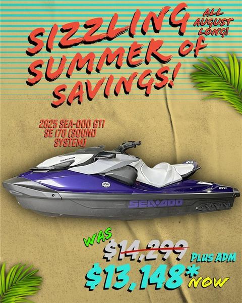 New 2025 Sea-Doo GTI SE 170 (SOUND SYSTEM) Image 1