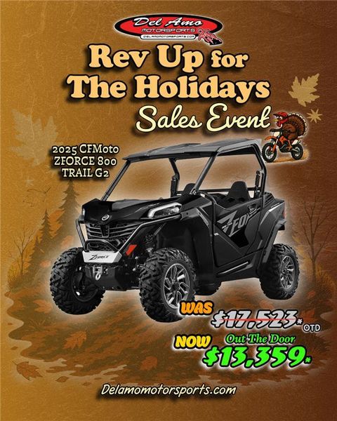 New 2025 CFMOTO ZFORCE 800 TRAIL G2 