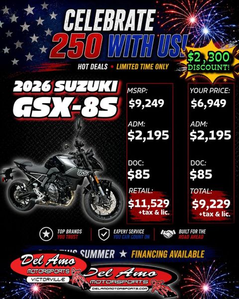 New 2026 Suzuki GSX-8S Image 1