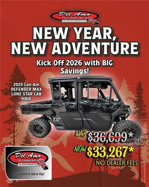 New 2025 Can-Am DEFENDER MAX LONE STAR CAB HD10 