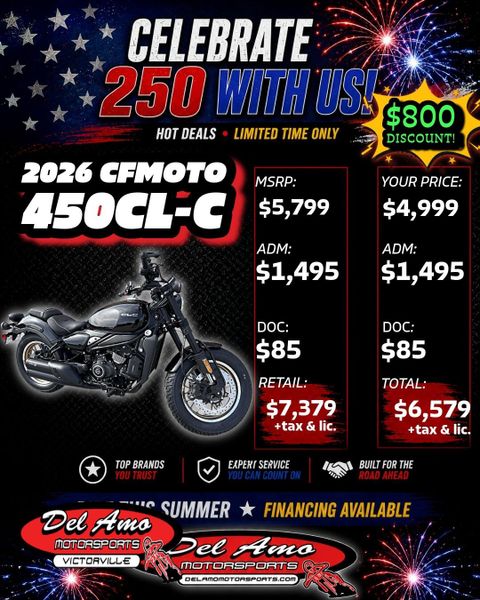 New 2026 CFMOTO 450CL-C Image 1
