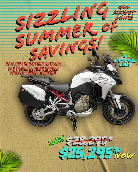 New 2024 Ducati MULTISTRADA V4 S TRAVEL & RADAR SPOKED WHEELS - DEMO Image 1