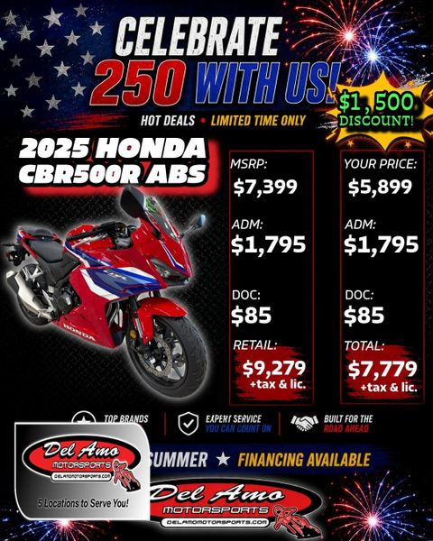 Used 2025 Honda CBR500R Image 1