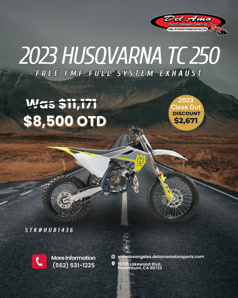 2023 HUSQVARNA TC 250 HERITAGE  in a WHITE exterior color. Del Amo Motorsports of Los Angeles (562) 262-9181 delamomotorsports.com 