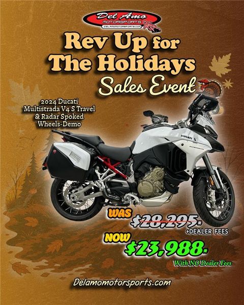 New 2024 Ducati MULTISTRADA V4 S TRAVEL & RADAR SPOKED WHEELS - DEMO Image 1