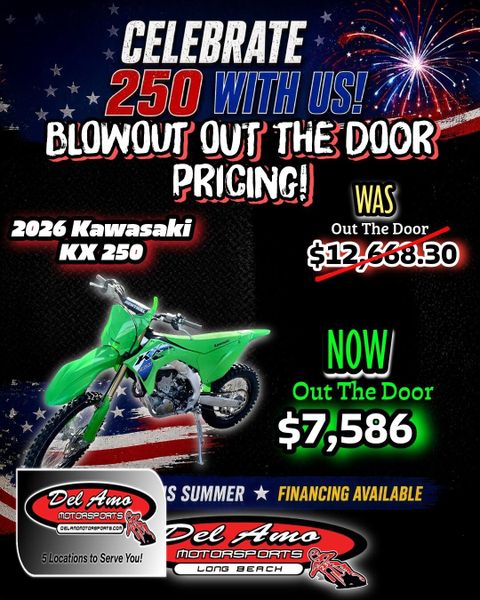 New 2026 Kawasaki KX 250 Image 1