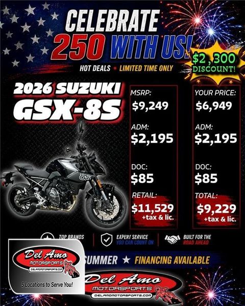 New 2026 Suzuki GSX-8S 