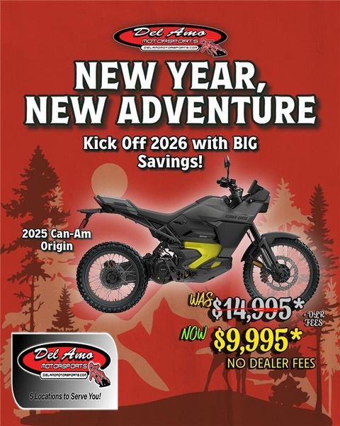 New 2025 Can-Am Origin  in a CARBON BLACK exterior color. Del Amo Motorsports of Redondo Beach (424) 390-7811 delamomotorsports.com 