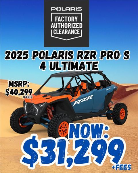 New 2025 Polaris RZR PRO S 4 ULTIMATE 