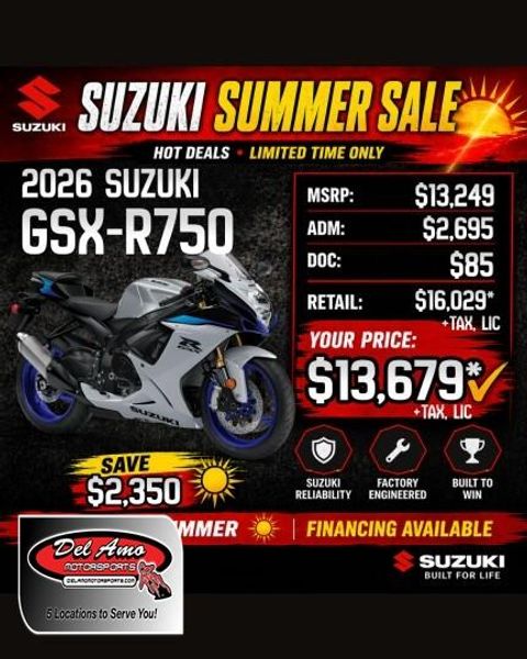 New 2026 Suzuki GSX-R750 