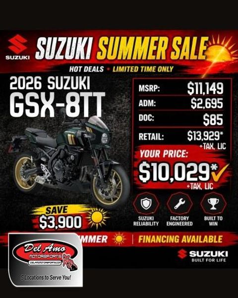 New 2026 Suzuki GSX-8TT 