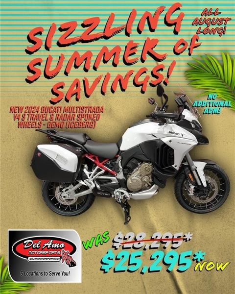 New 2024 Ducati MULTISTRADA V4 S TRAVEL & RADAR SPOKED WHEELS - DEMO Image 1